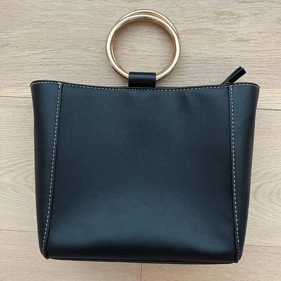 Zara square purse with circle handles - Picture 3 of 4